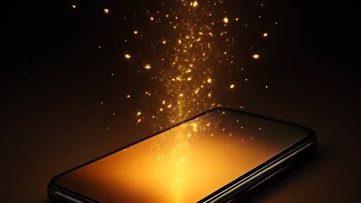 9777BETA COM - Modern phone with glowing screen 9777BETA COM Modern phone with glowing screen